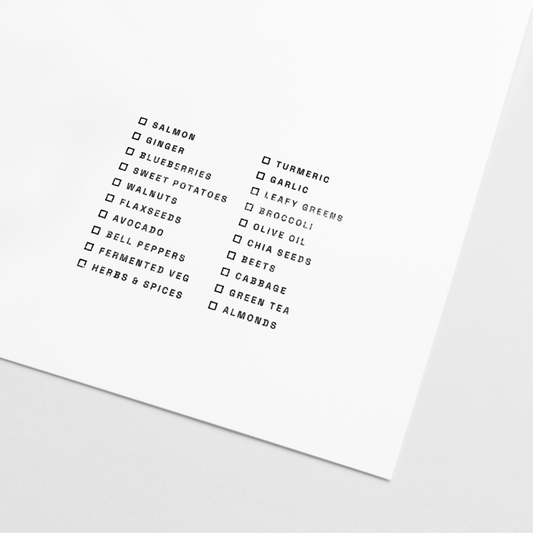 Anti-Inflammatory Grocery List Stamp