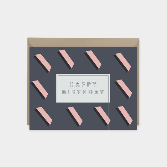 Art Deco Birthday Card II-Greeting & Note Cards-The Design Craft