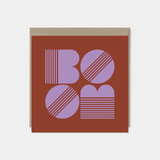 "BOOM" Boccaccio Square Card-The Design Craft