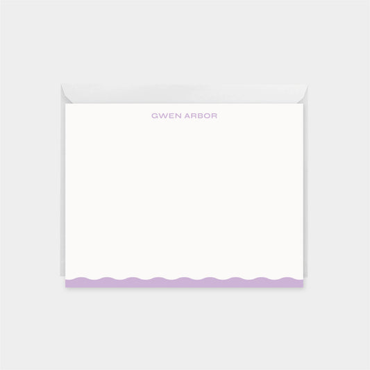 Baby Shower Wavy Edge Note Card XII,-Greeting & Note Cards-The Design Craft