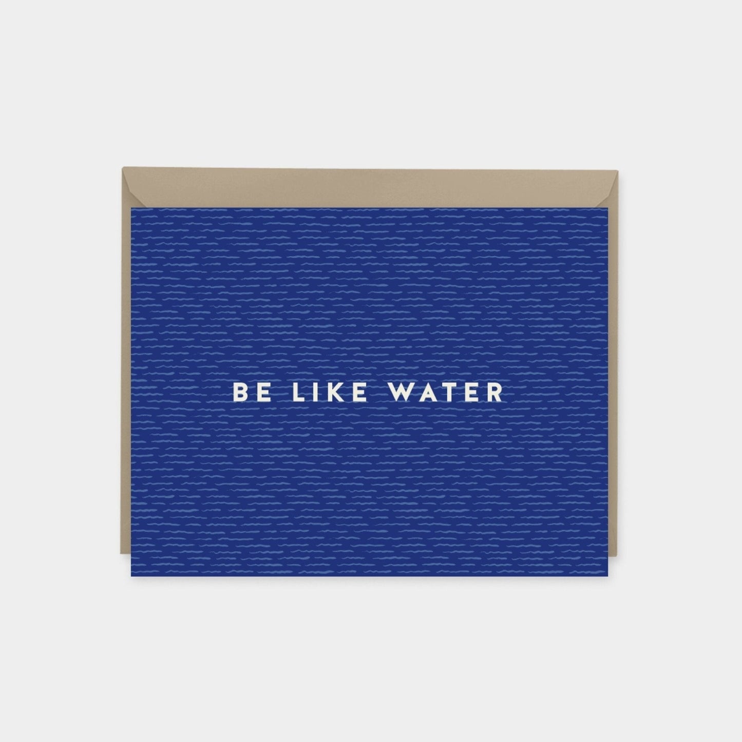 "Be Like Water" Brush Pattern Card-Greeting & Note Cards-The Design Craft