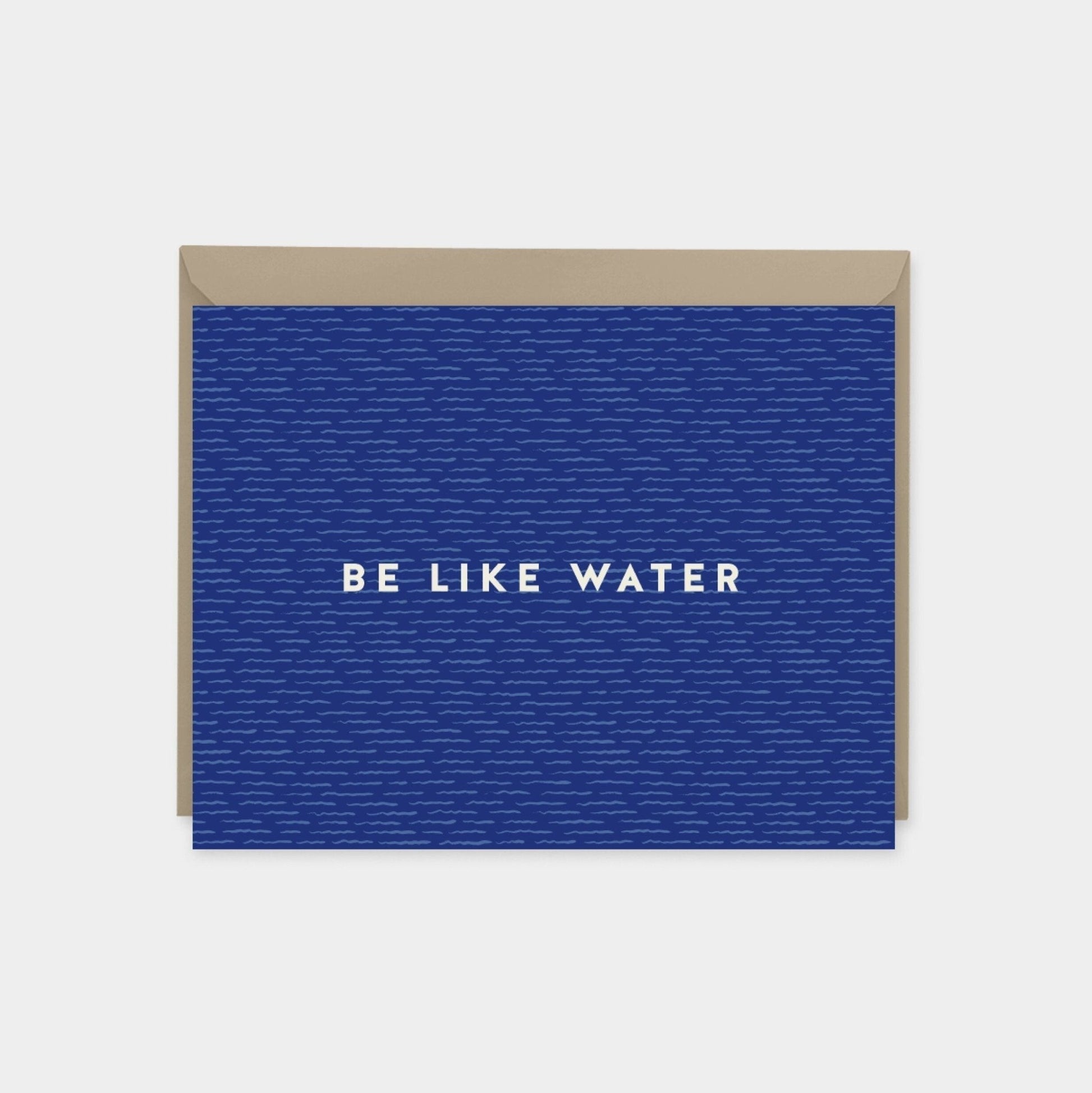 "Be Like Water" Brush Pattern Card-Greeting & Note Cards-The Design Craft