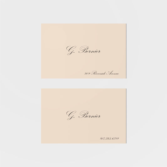 Bernier Calling Card-Calling Cards-The Design Craft