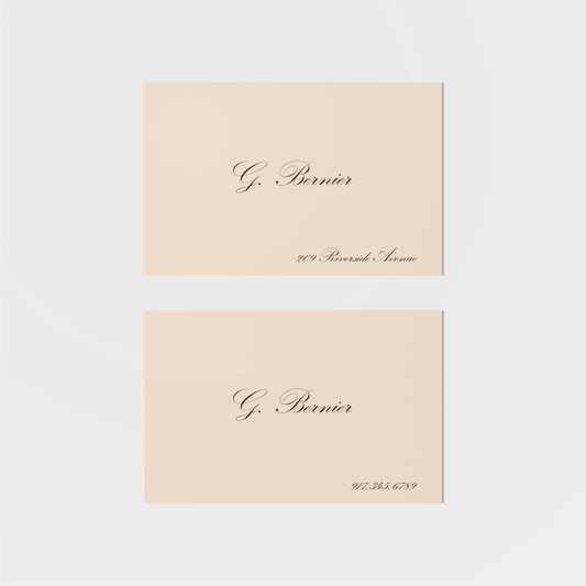 Bernier Calling Card-Greeting & Note Cards-The Design Craft