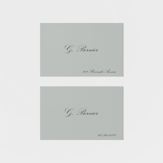 Bernier Calling Card II-Greeting & Note Cards-The Design Craft