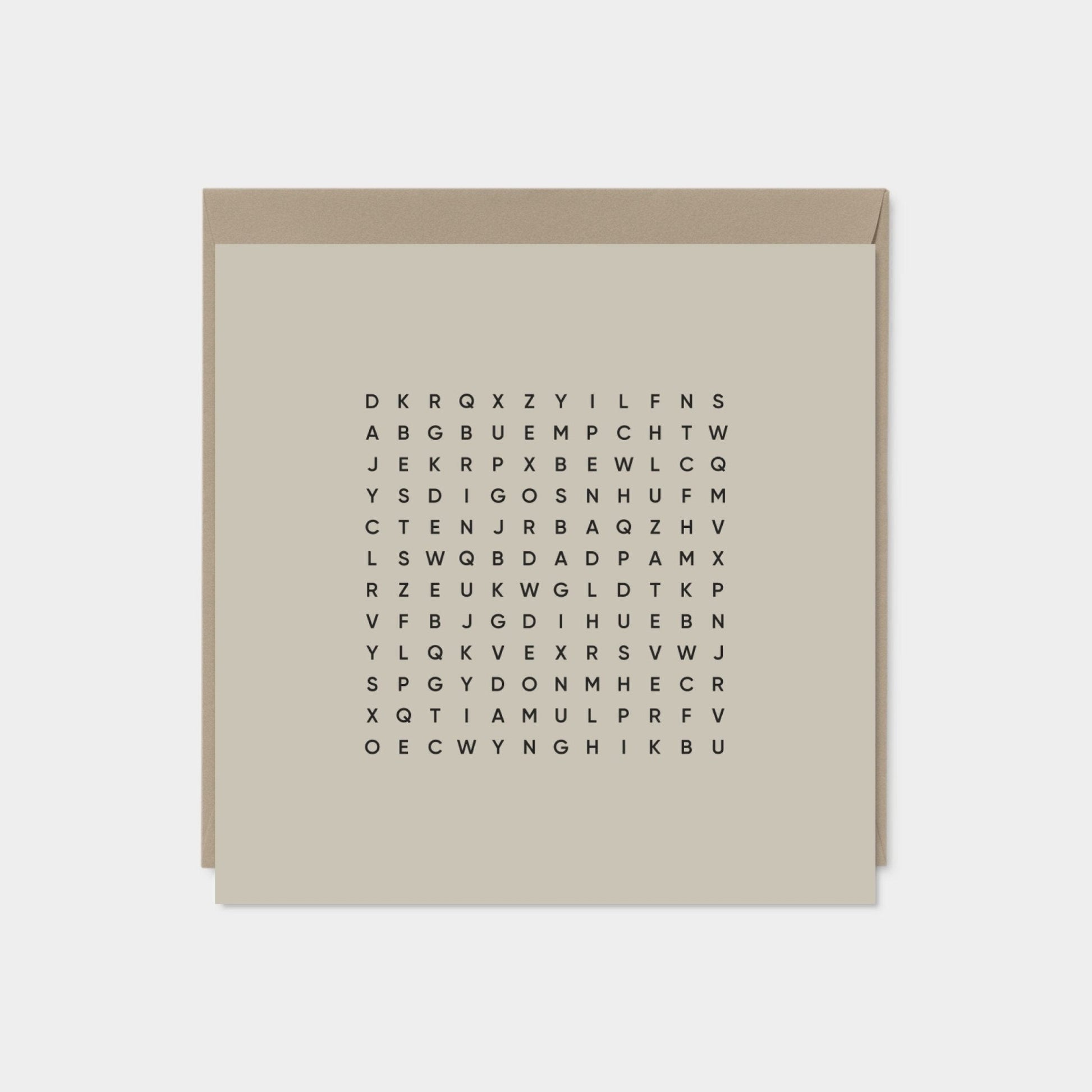 Best Dad Ever Square Word Search Card II-Greeting & Note Cards-The Design Craft