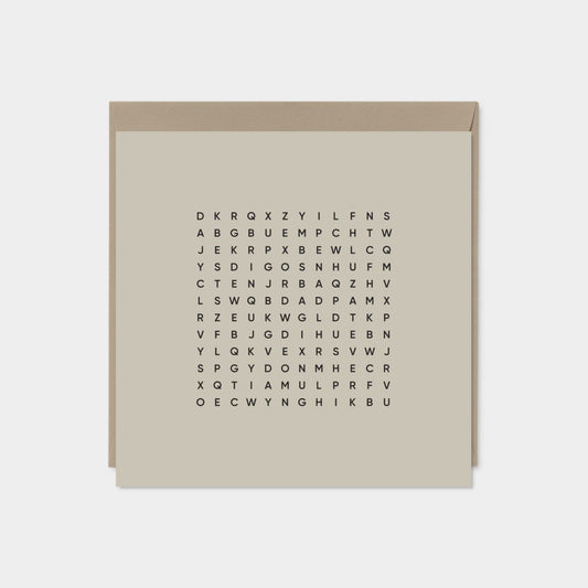 Best Dad Ever Square Word Search Card II-Greeting & Note Cards-The Design Craft