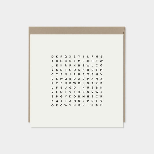 Best Dad Ever Square Word Search Card VI-Greeting & Note Cards-The Design Craft