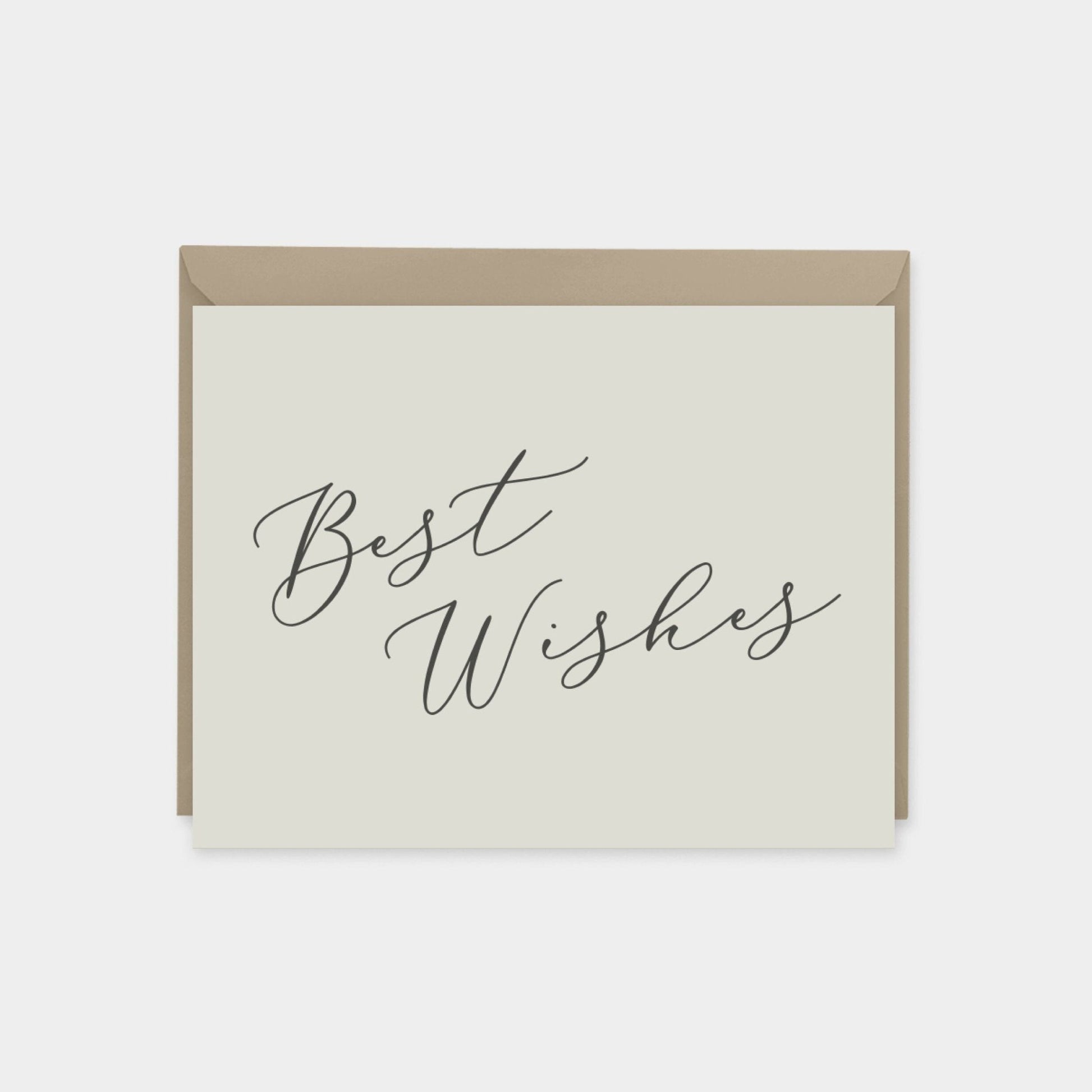 Best Wishes Calligraphy Script Card Set-Greeting & Note Cards-The Design Craft