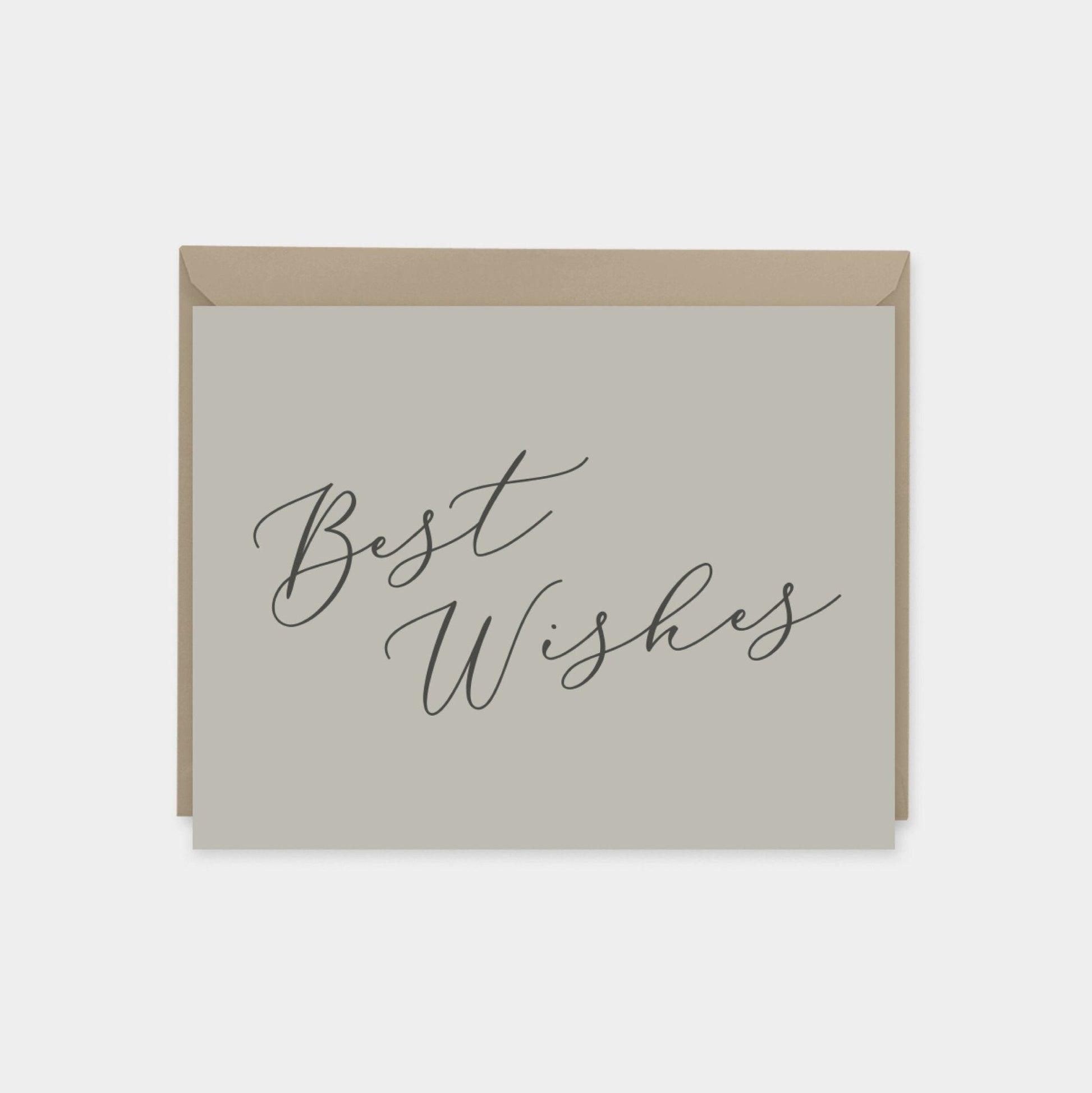 Best Wishes Calligraphy Script Card Set-Greeting & Note Cards-The Design Craft