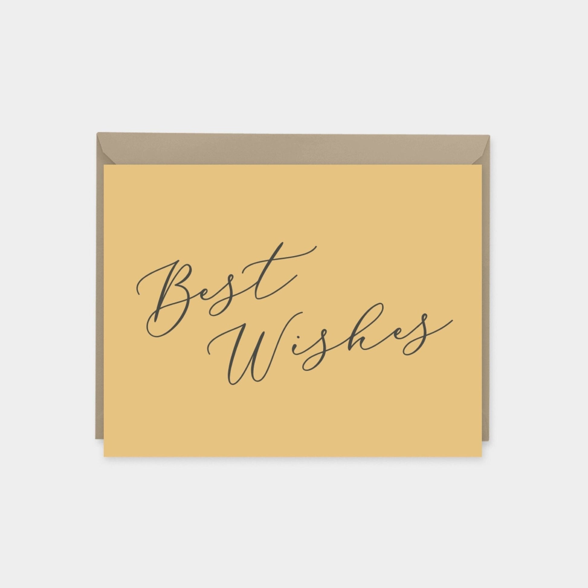 Best Wishes Calligraphy Script Card Set-Greeting & Note Cards-The Design Craft