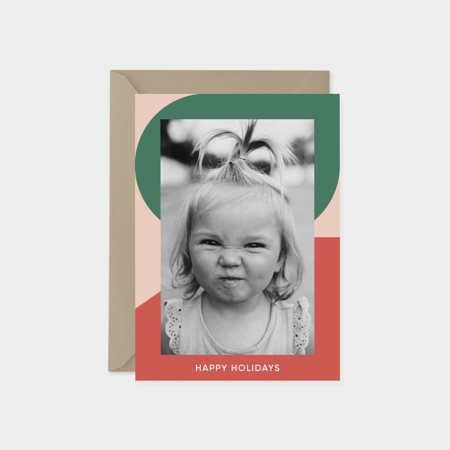 Big Geo Holiday Photo Card XVII-Greeting & Note Cards-The Design Craft