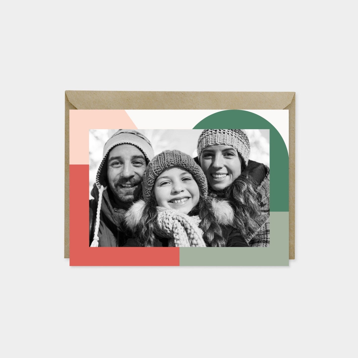 Big Geo Holiday Photo Card XVIII-Greeting & Note Cards-The Design Craft