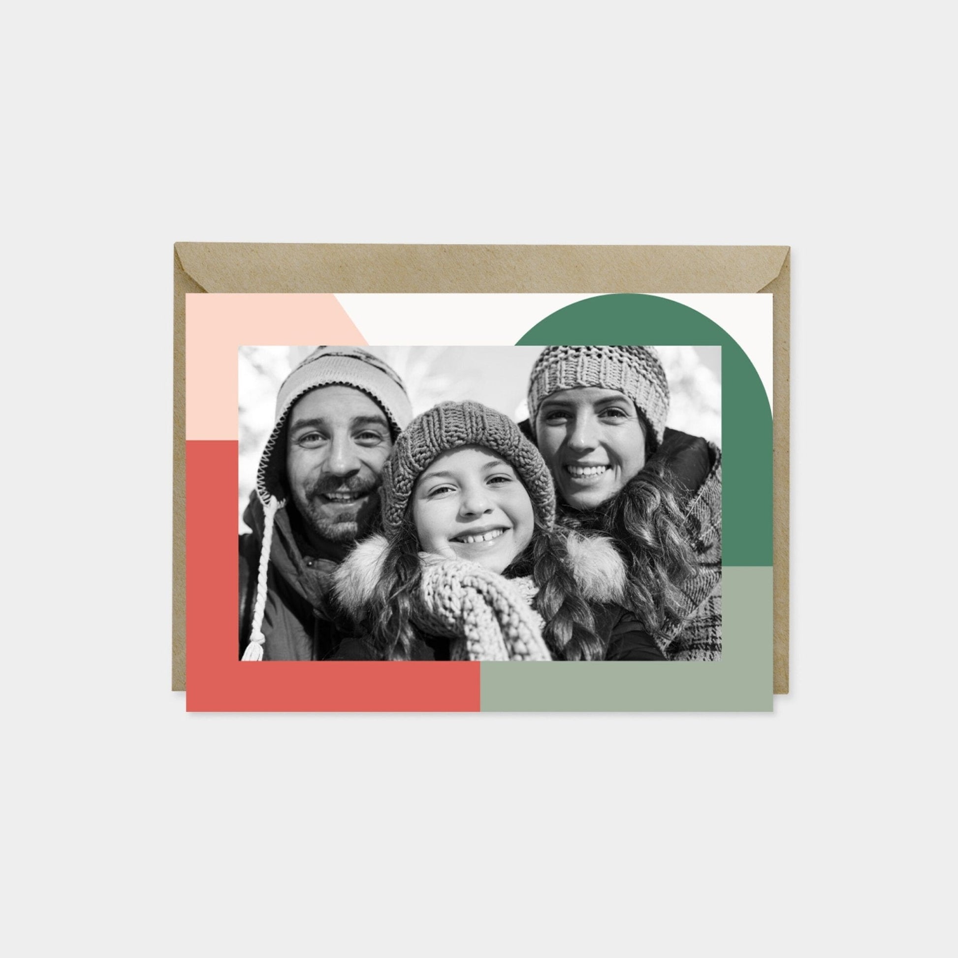 Big Geo Holiday Photo Card XVIII-Greeting & Note Cards-The Design Craft