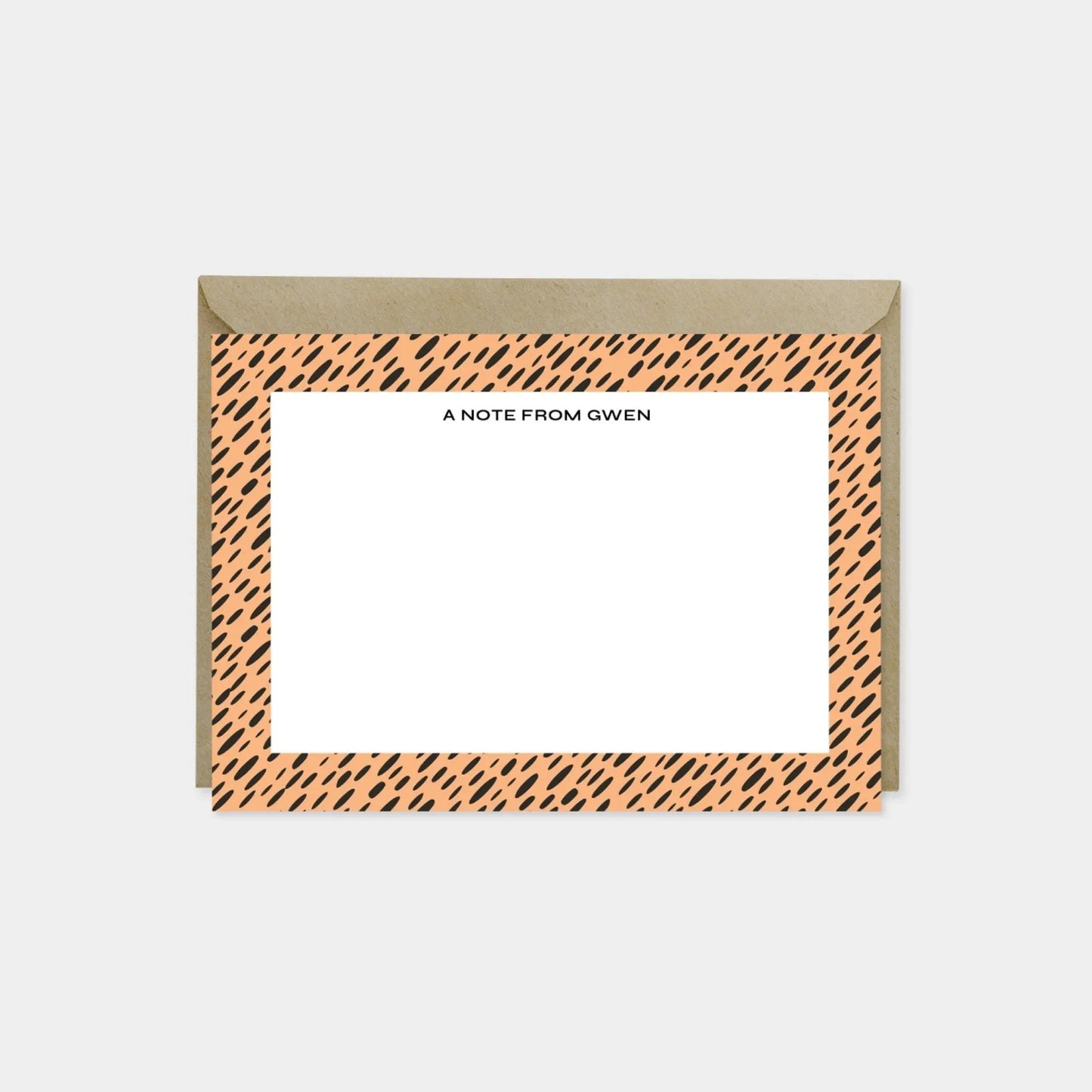 Big Paint Daubs Terracotta Pattern Note Cards