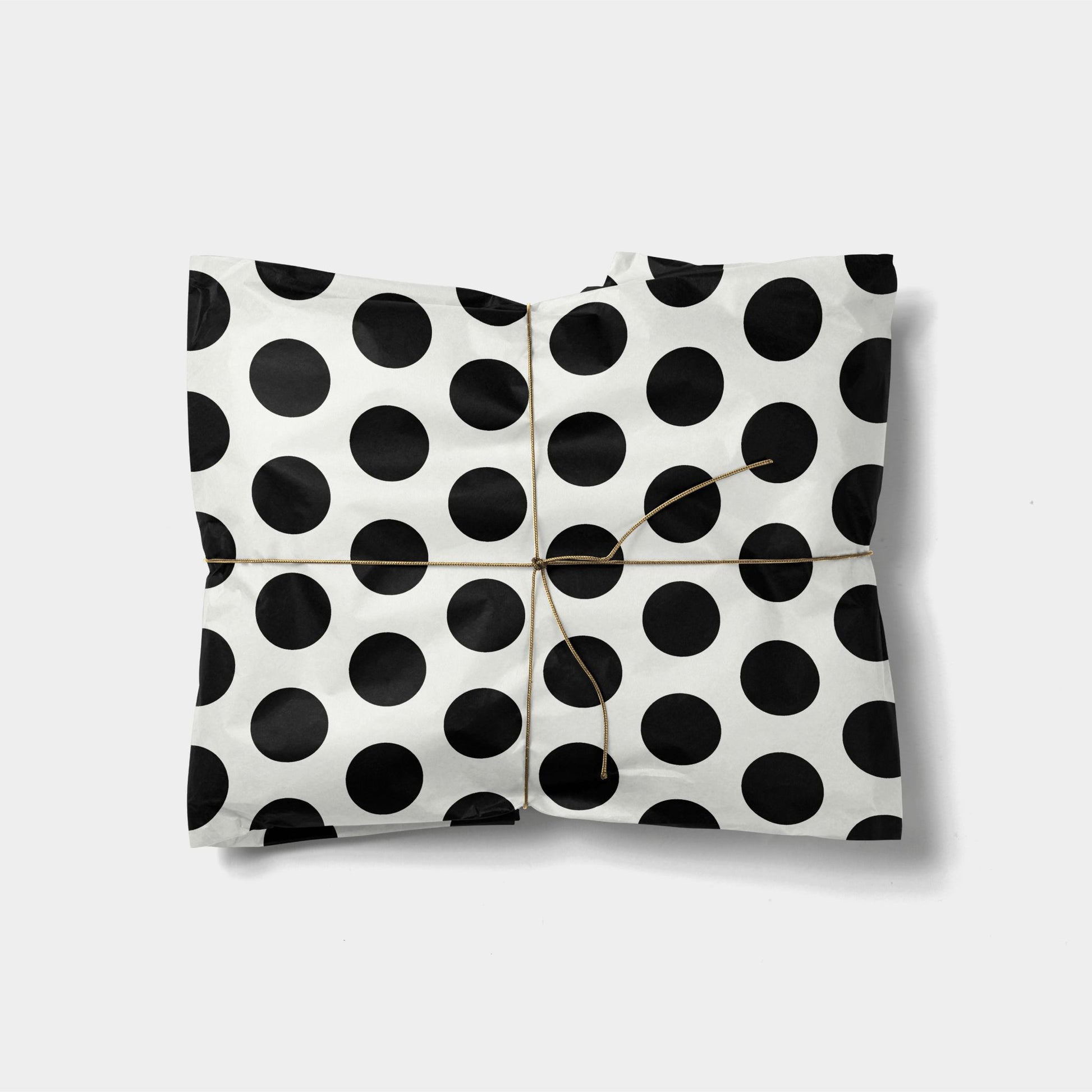 Big Polka Dots Gift Wrap, Black and-Gift Wrapping-The Design Craft