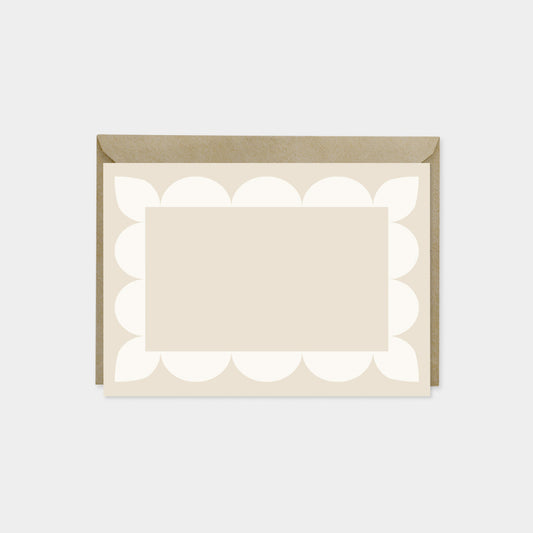 Big Scallop Border Note Cards VIII-Greeting & Note Cards-The Design Craft