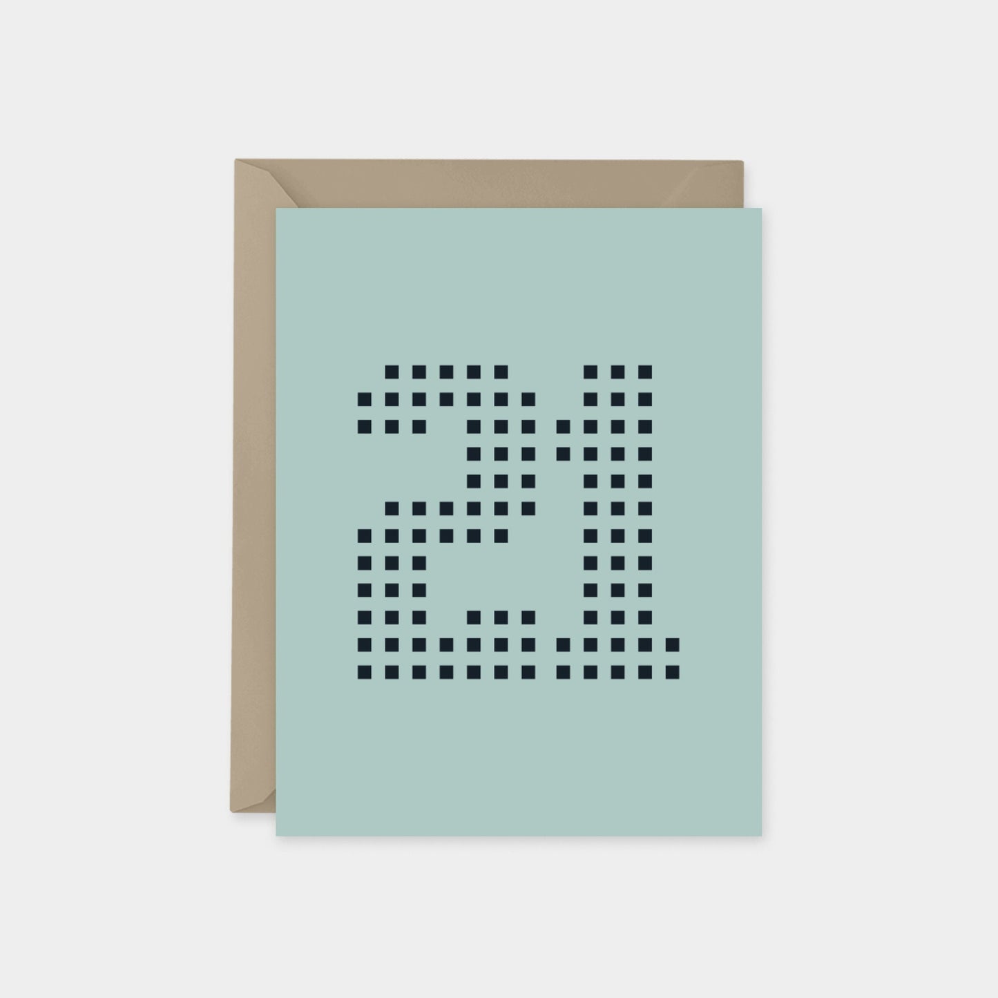 Birthday Age Card, Square Grid Number-The Design Craft