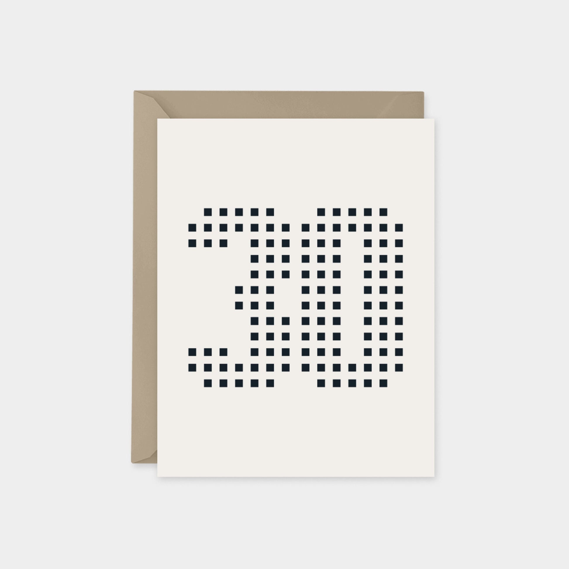 Birthday Age Card, Square Grid Number-The Design Craft