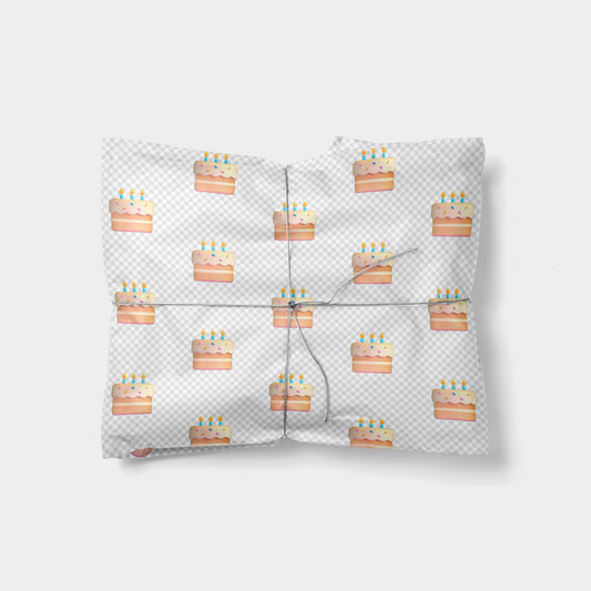 Birthday Cake Emoji Gift Wrap-Gift Wrapping-The Design Craft