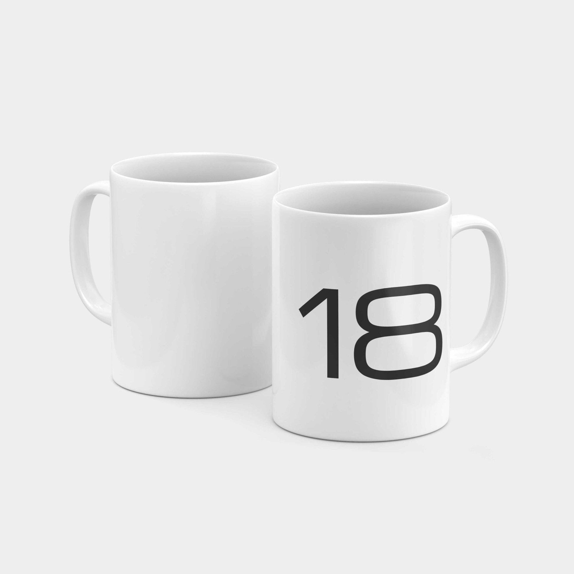 Birthday Number 11oz Mug XVIII-Mugs-The Design Craft