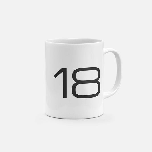 Birthday Number 11oz Mug XVIII-Mugs-The Design Craft