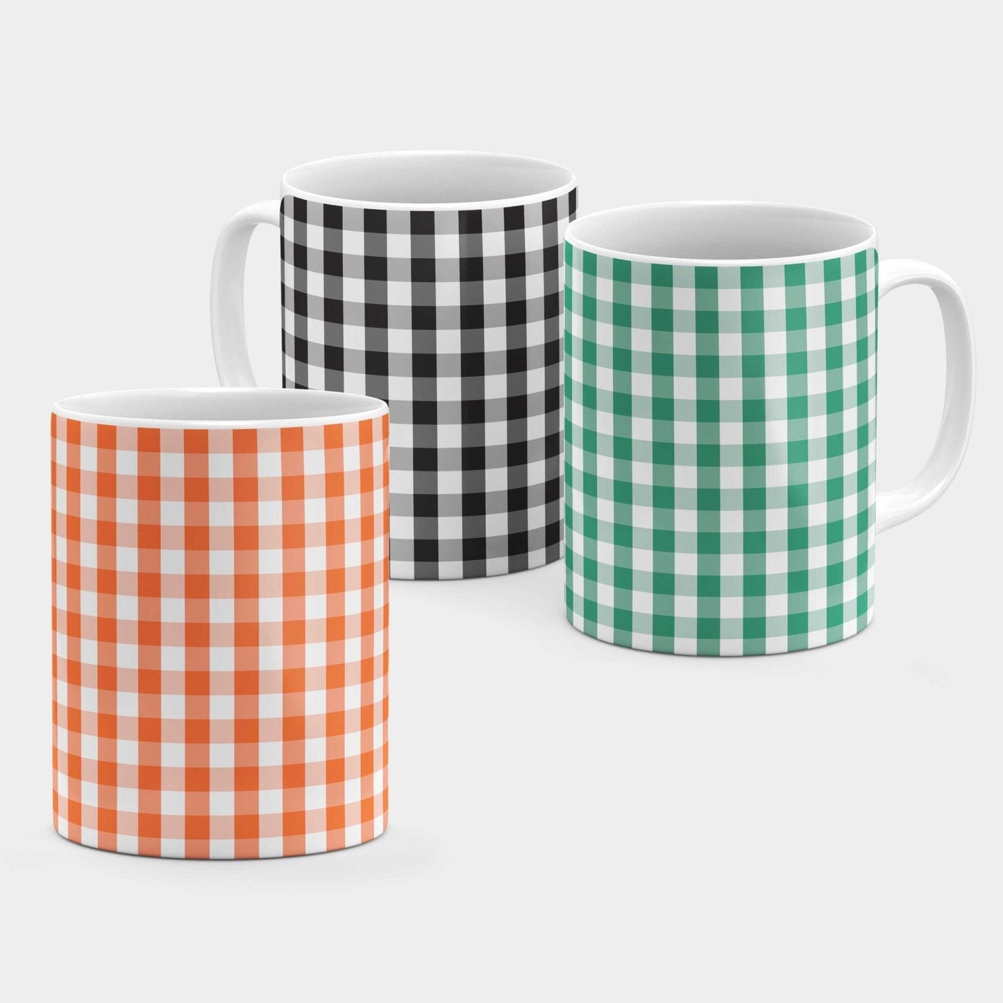 Black Gingham Mug-Mugs-The Design Craft