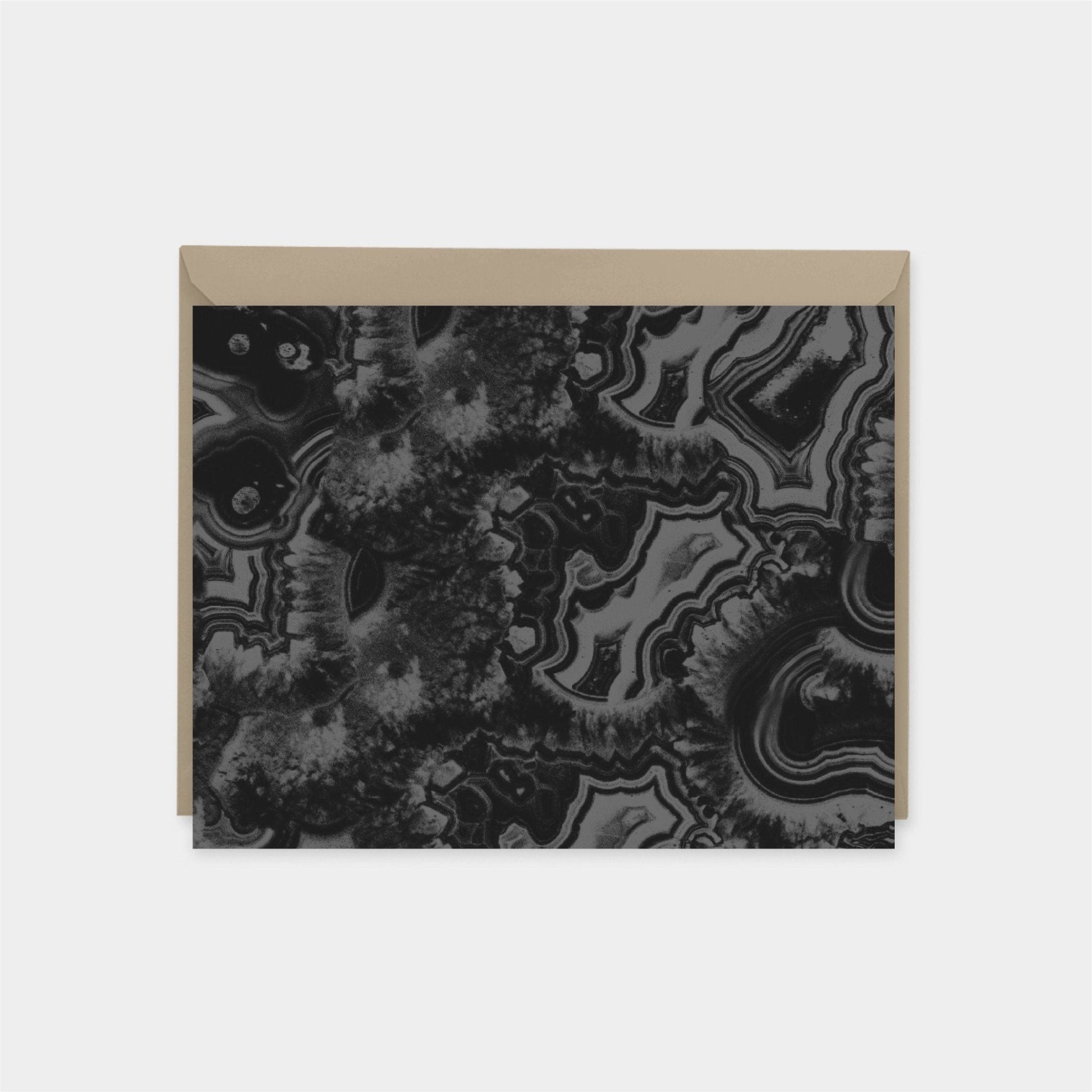 Black Malachite Note Cards II-Greeting & Note Cards-The Design Craft