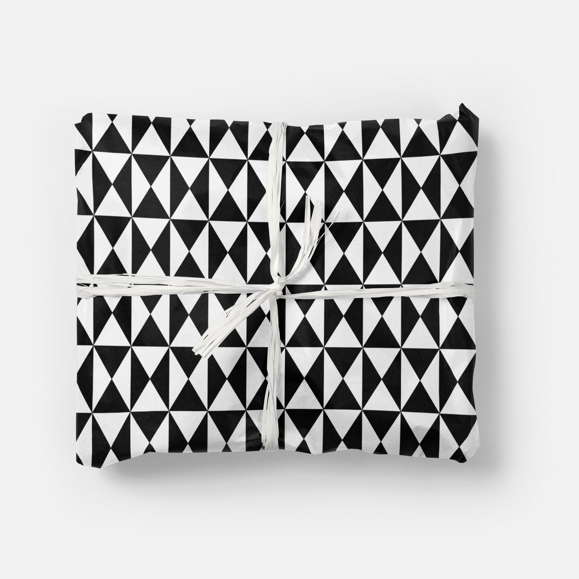 Black & White Geo Shape Gift Wrap-Gift Wrapping-The Design Craft