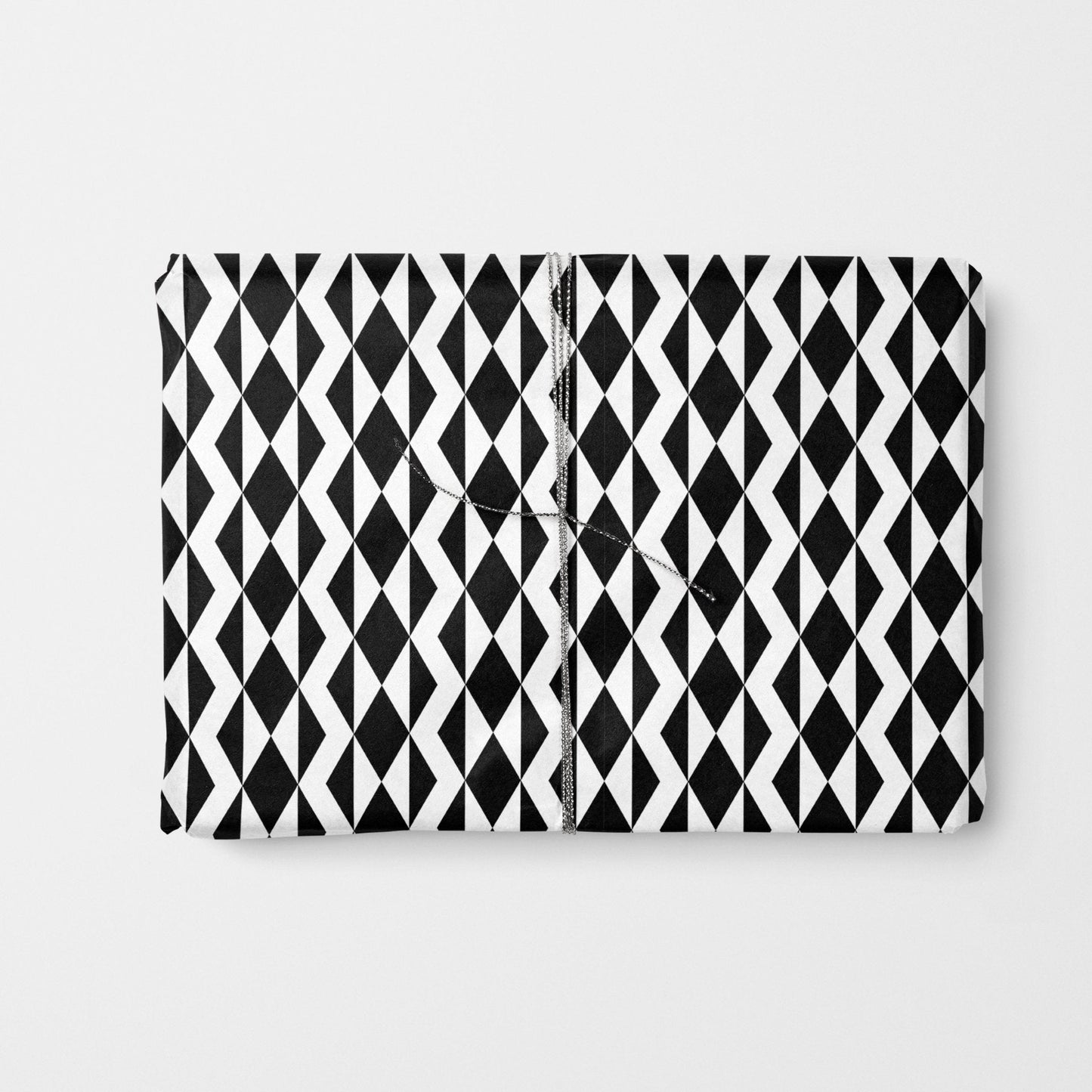 Black & White Geo Shape Gift Wrap III-Gift Wrapping-The Design Craft