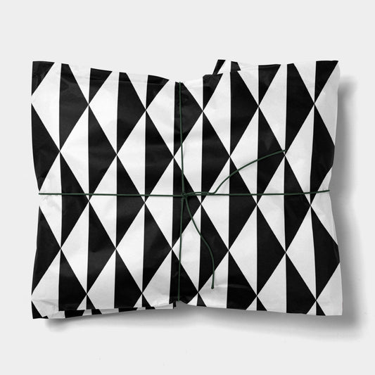 Black & White Geo Shape Gift Wrap VI-Gift Wrapping-The Design Craft