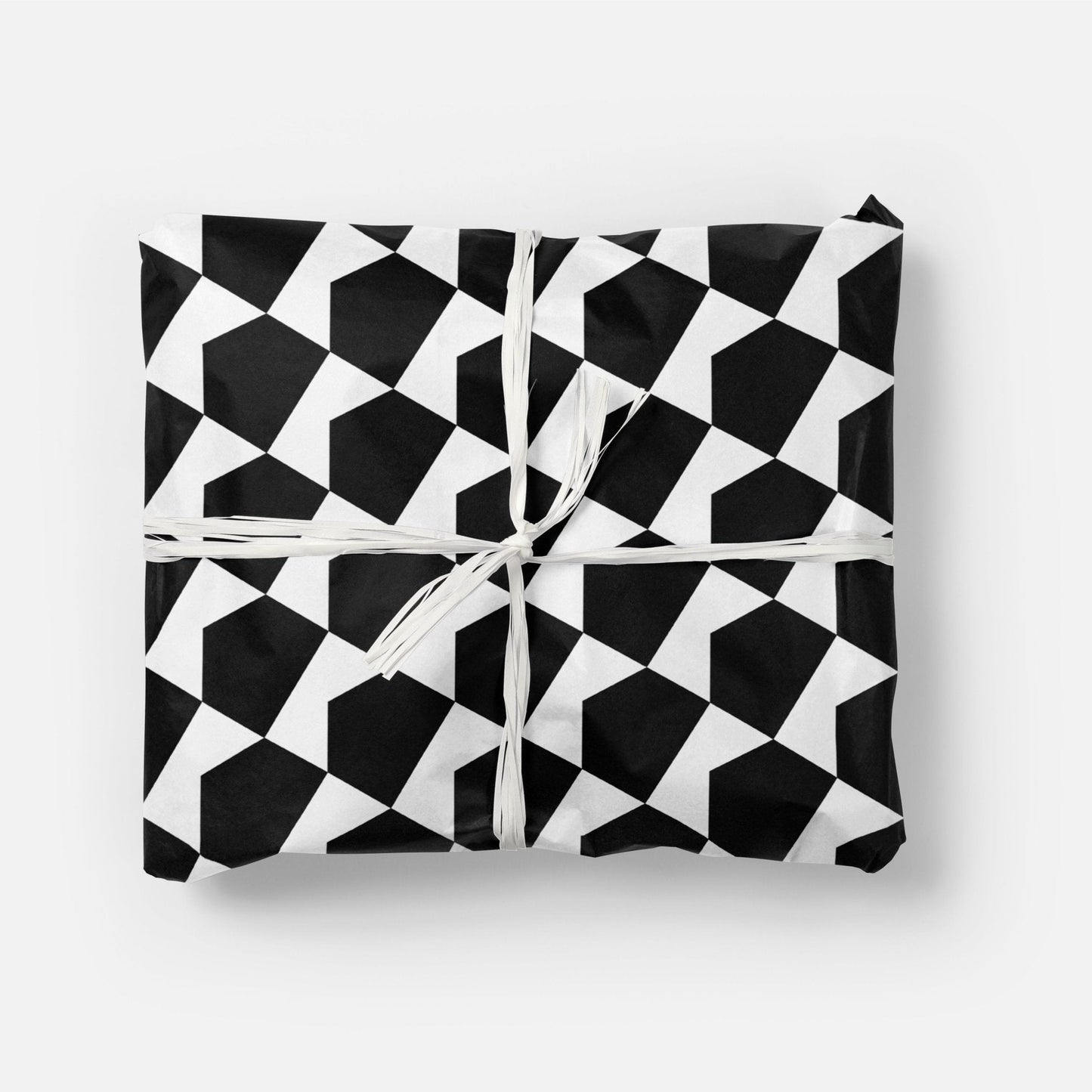 Black & White Geo Shape Gift Wrap VII-Gift Wrapping-The Design Craft