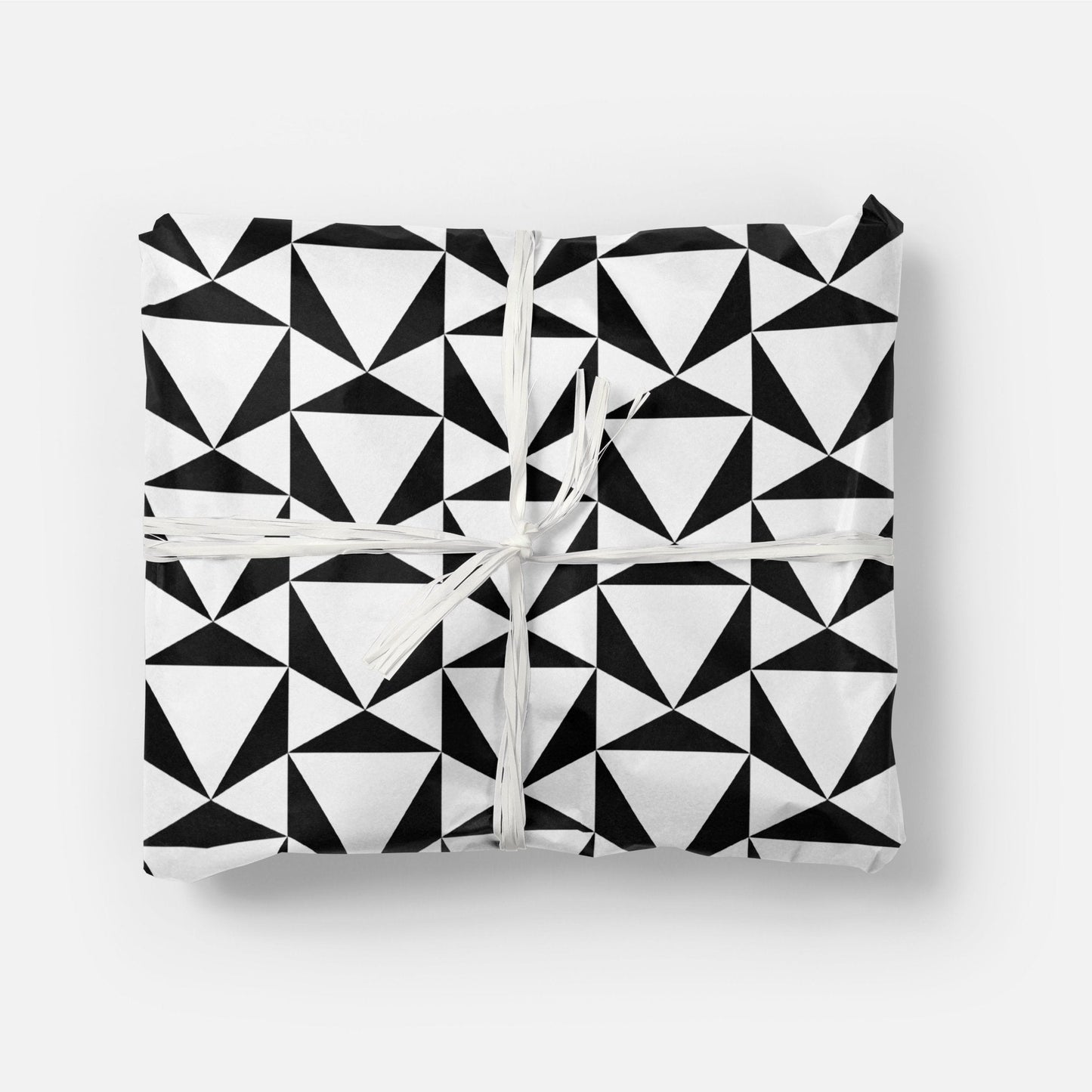 Black & White Geo Shape Gift Wrap VIII-Gift Wrapping-The Design Craft