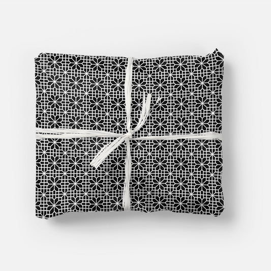Black and White Chinese Lattice Wrapping-Gift Wrapping-The Design Craft