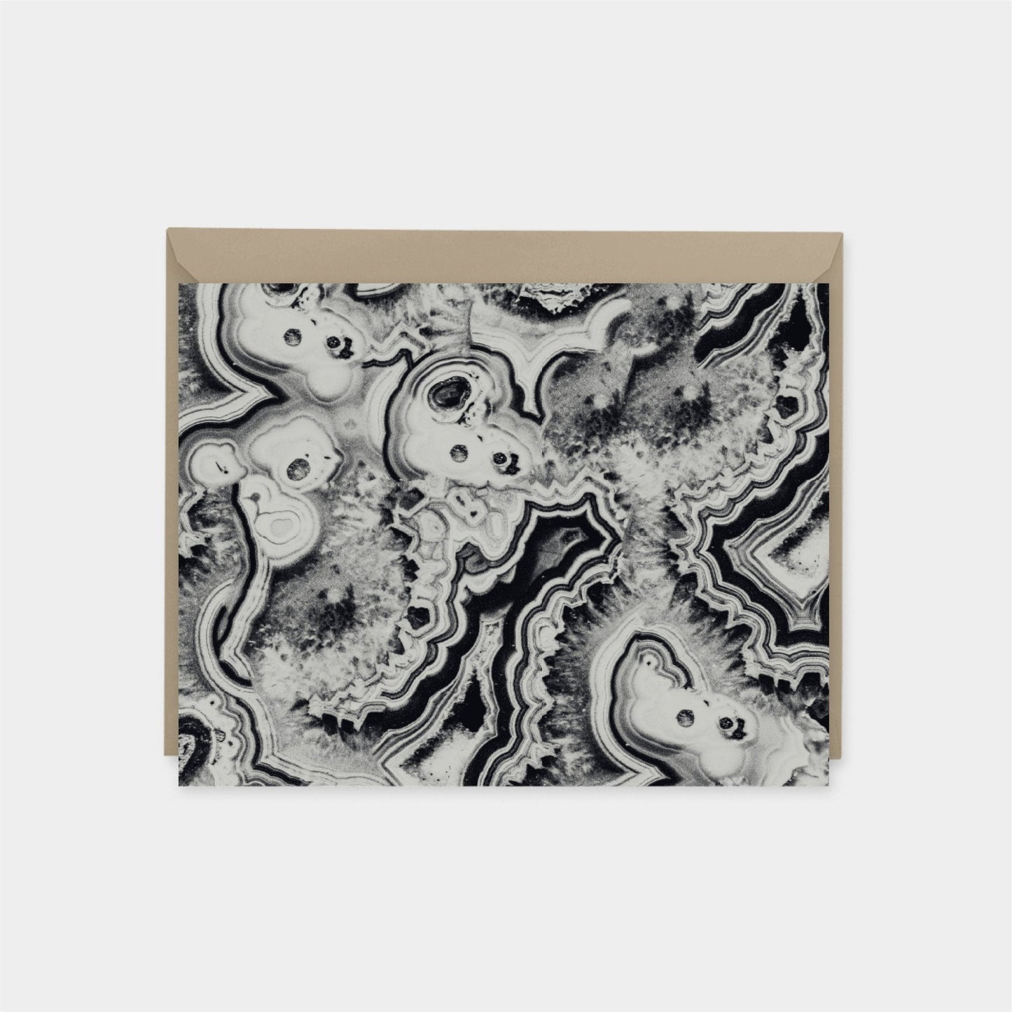 Black and White Malachite Note Cards,-Greeting & Note Cards-The Design Craft