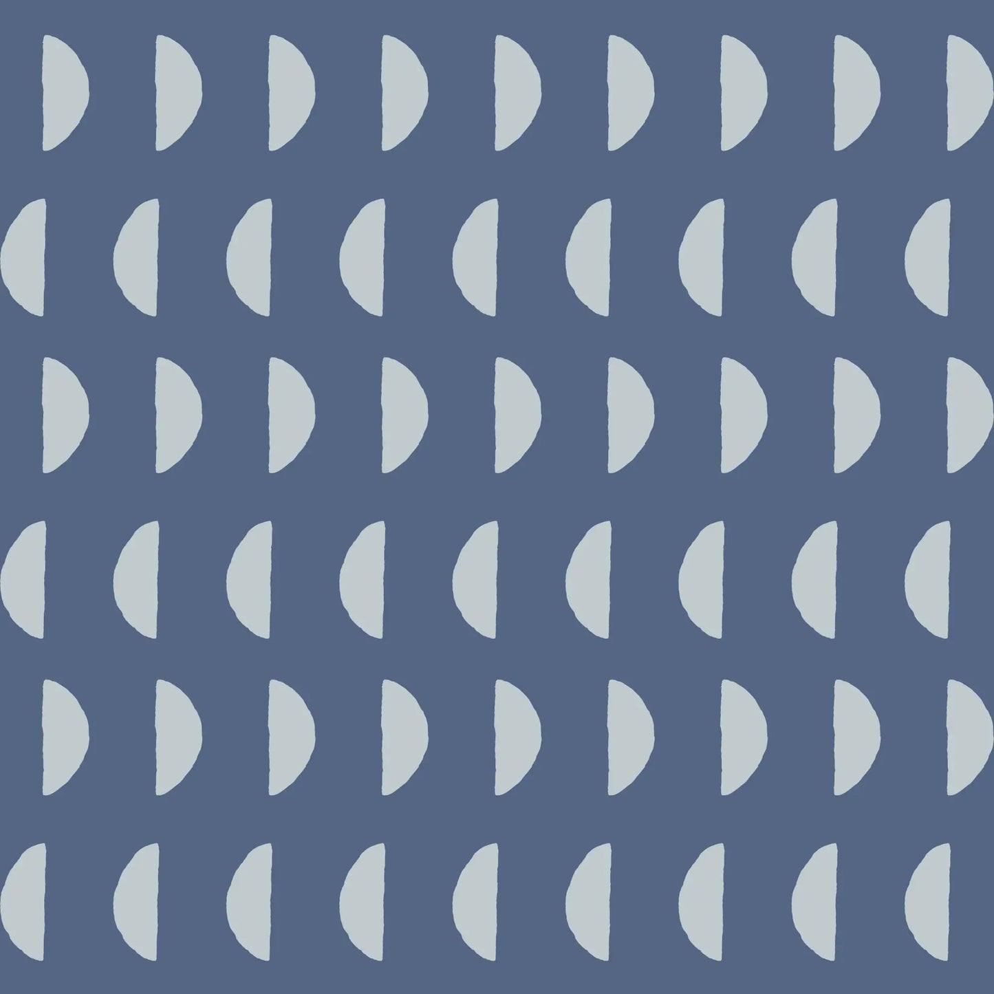 Blue Crescent Stamp Gift Wrap