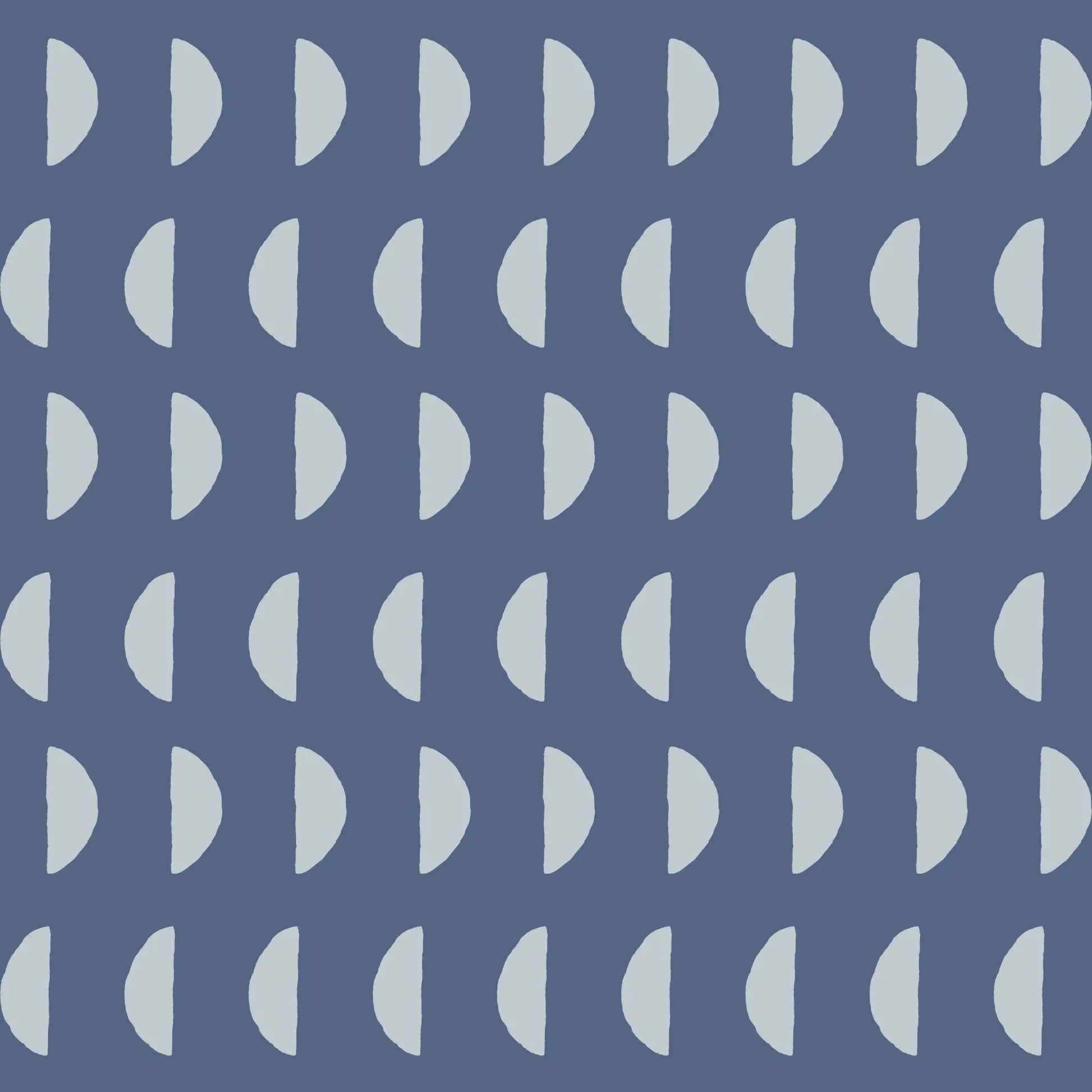 Blue Crescent Stamp Gift Wrap