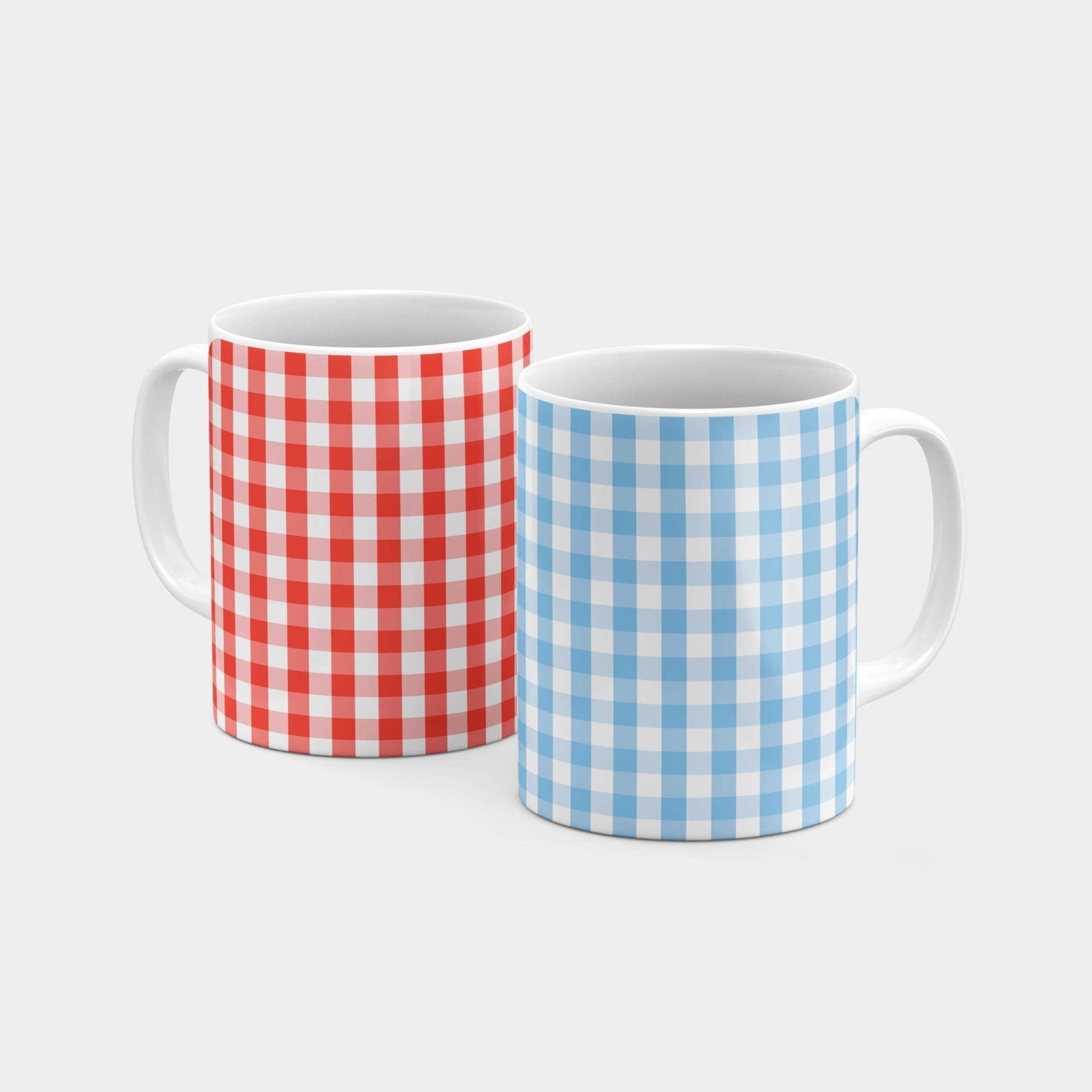 Blue Gingham Mug-The Design Craft