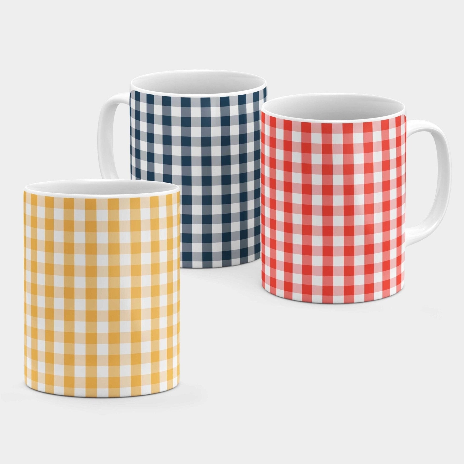 Blue Gingham Mug-The Design Craft