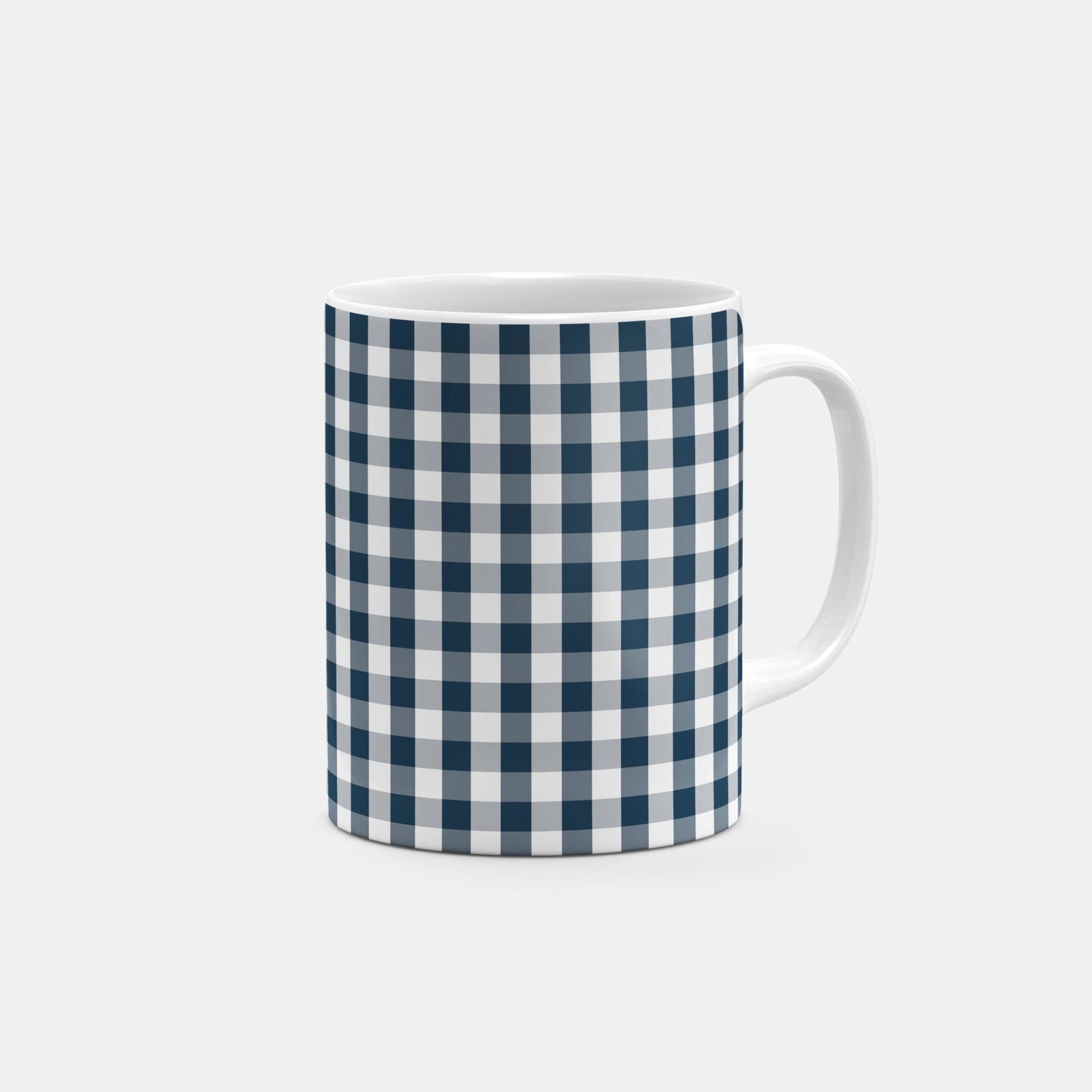 Blue Gingham Mug-The Design Craft