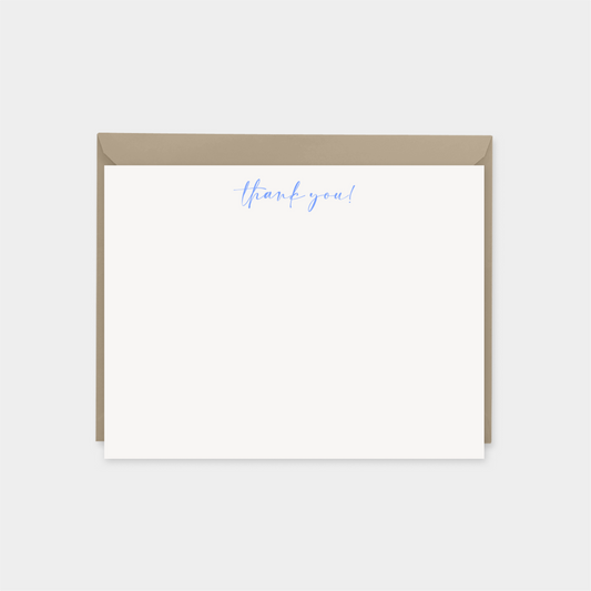 Blue Handwriting Note Card-Greeting & Note Cards-The Design Craft