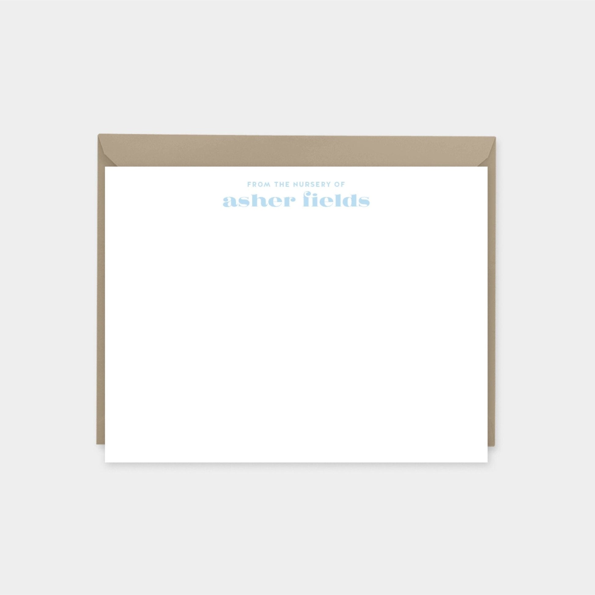 Blue Personalized Note Cards-Greeting & Note Cards-The Design Craft