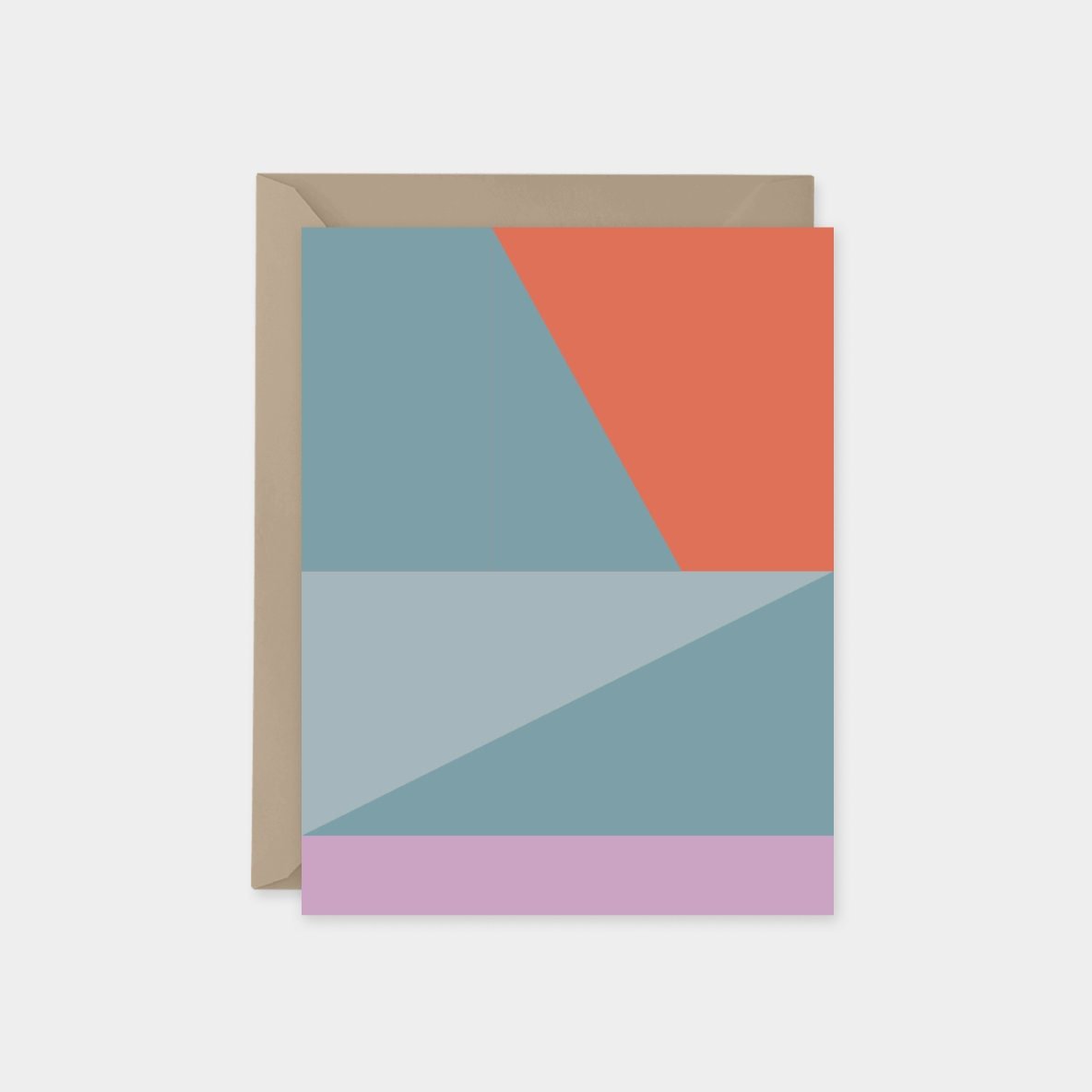 Blue & Pink Color Block Card-Greeting & Note Cards-The Design Craft