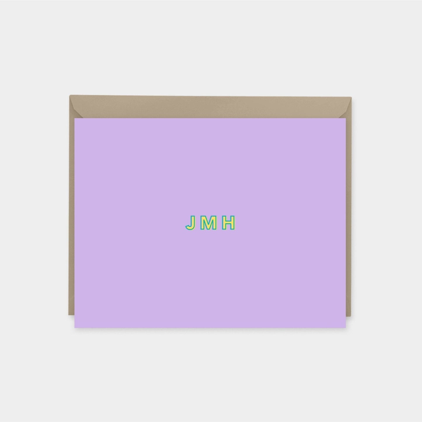 Bright and Modern Monogram Note Cards-Greeting & Note Cards-The Design Craft