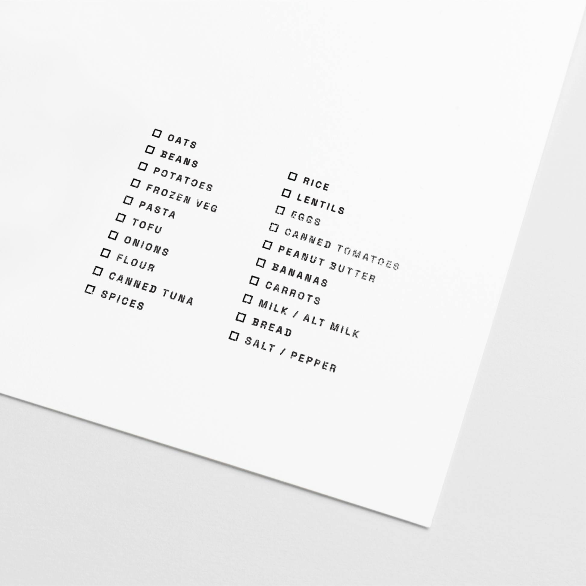 Budget Grocery List Stamp