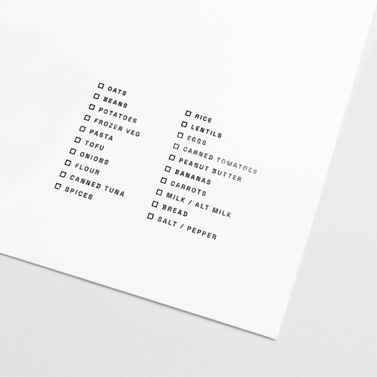 Budget Grocery List Stamp