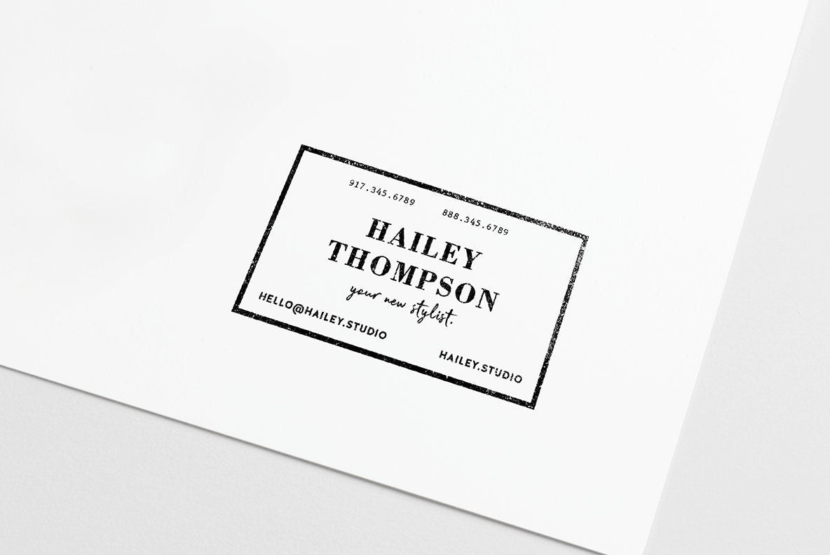 Business Card Stamp No. 4, Rubber Stamp,-Rubber Stamps-The Design Craft