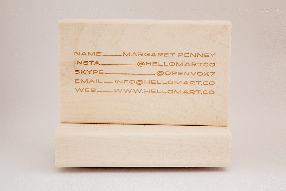 Business Card Stamp No. 9-Rubber Stamps-The Design Craft