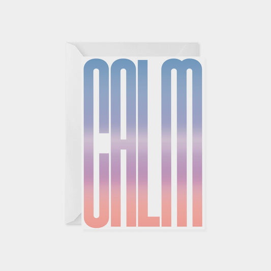 Calm Gradient Ombre Typography Card,-Greeting & Note Cards-The Design Craft