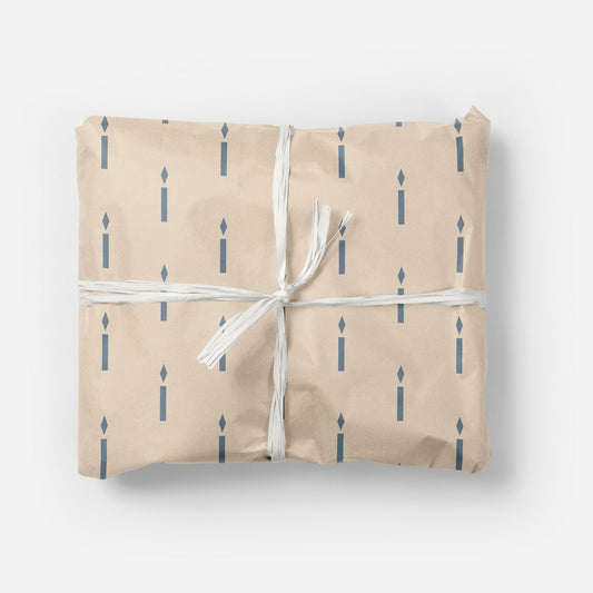 Candle Holiday Wrapping Paper Sheets-Gift Wrapping-The Design Craft